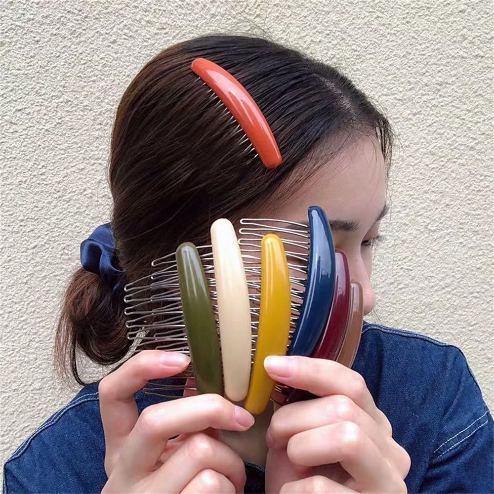 Hair Care Korean Products - Klip sisir pisang wanita warna polos,