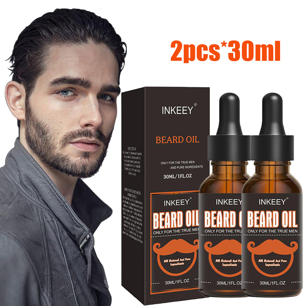 Hair Care Organic - Minyak perawatan jenggot pria, 2 buah