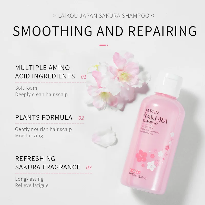 LAIKOU Jepang Sakura Sampo Per - Hair Care Korean Products ulasan dan harga