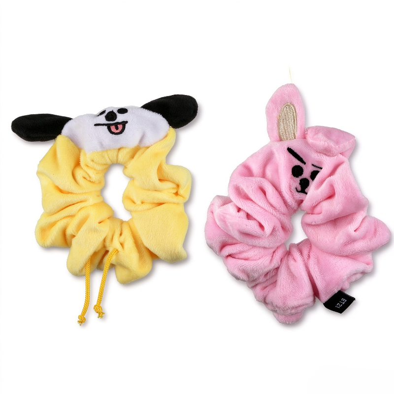 BT21 Ikat Rambut Plush Kartun  - Hair Care Korean Products ulasan dan harga